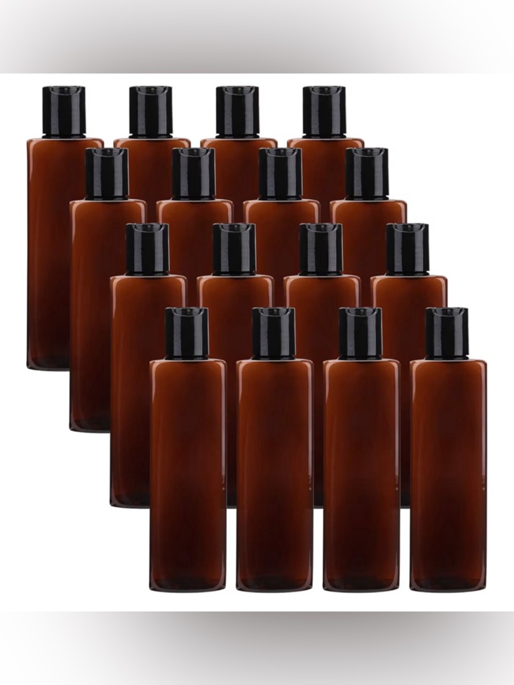 Amber 8 ounce BPA free plastic bottles